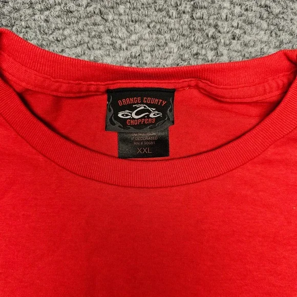 Vintage Offical Orange County Choppers Graphic T Shirt Red XXL OCC Motorcycle - Picture 4 of 8